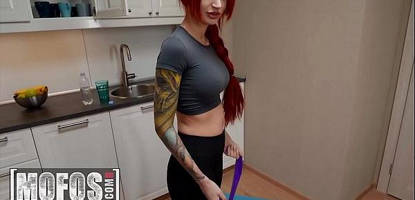  Tattooed Redhead (Purple Bitch) Gets Her Bubble Butt Drilled - MOFOS
